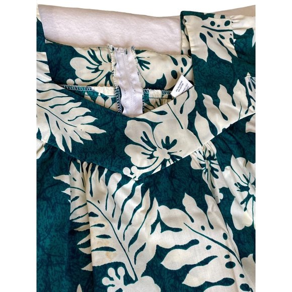 Royal Creation Tiki dress zip back leaves pattern Hawaii Medium - Picture 9 of 13